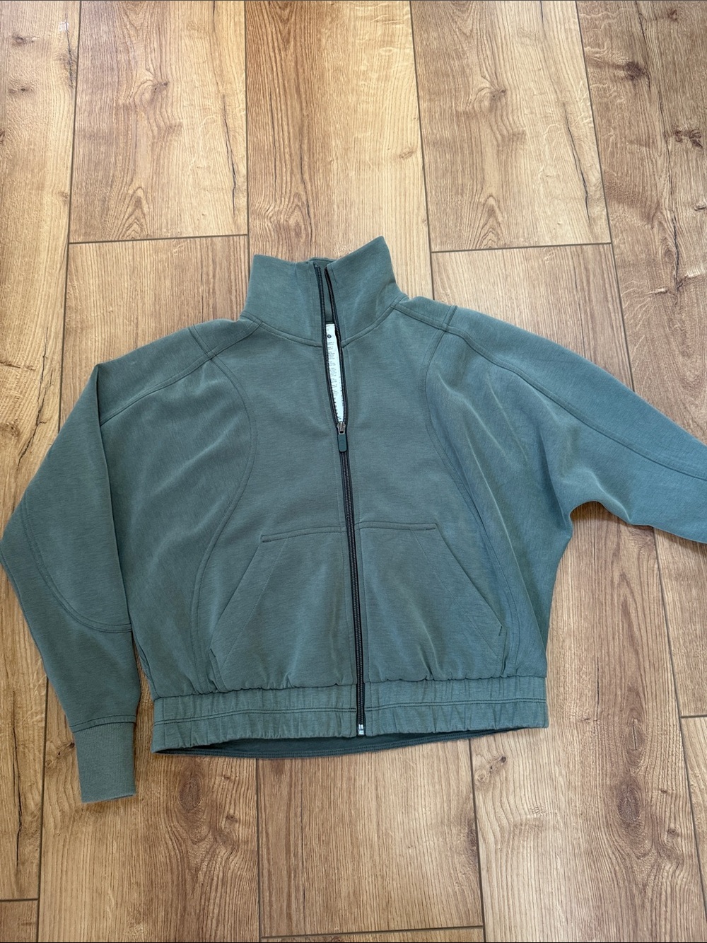 lululemon athletica Olive Zip-Up Puffer Sweater
